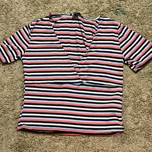 size small
stripped with red, white, black, blue